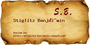 Stiglitz Benjámin névjegykártya